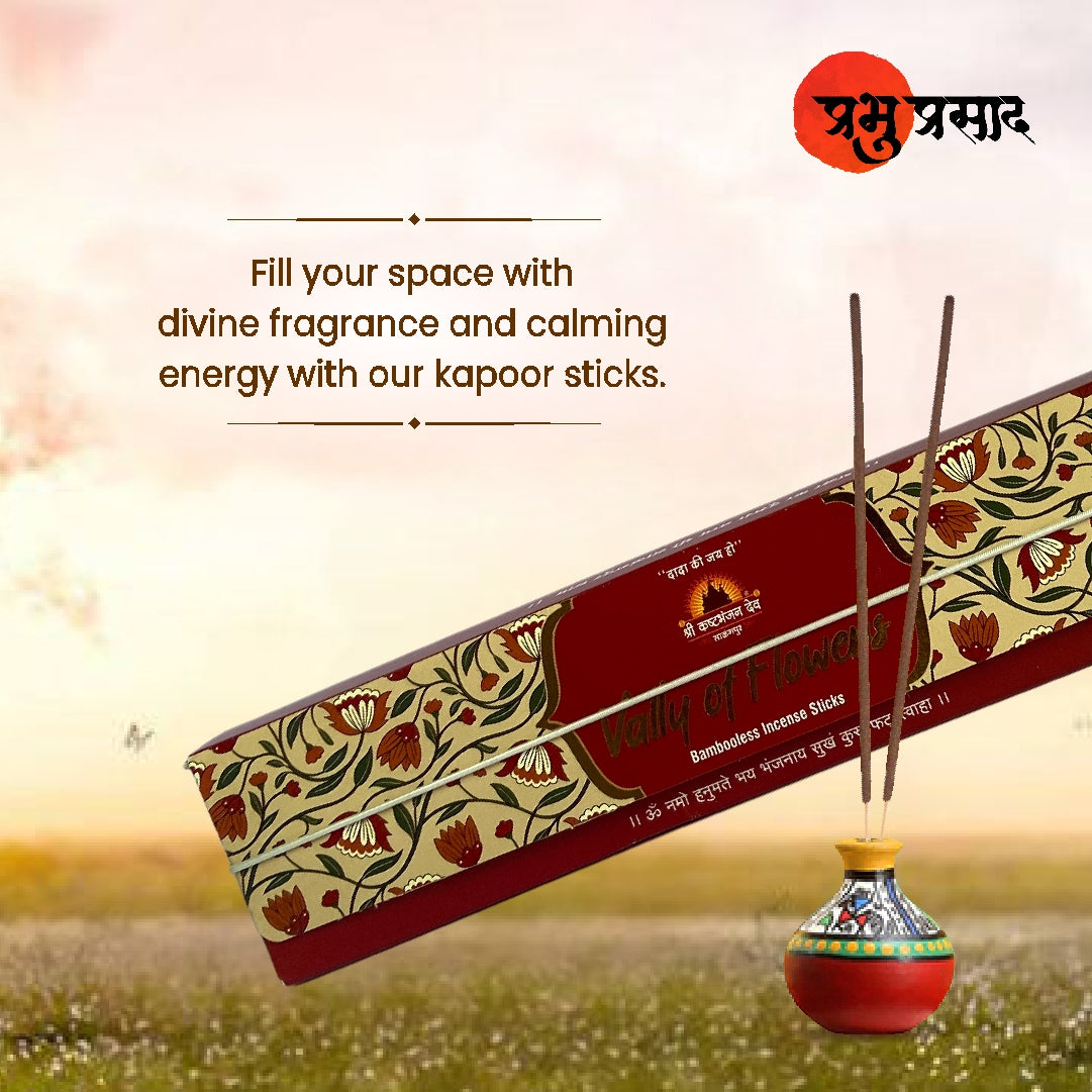 Valley of Flowers Kapoor Agarbatti – Pure & Chemical-Free Incense Sticks