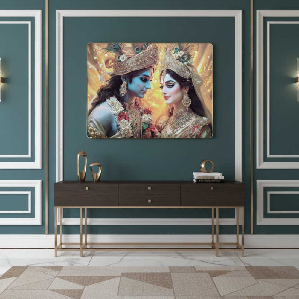 Regal Radha Krishna Divine Union Art