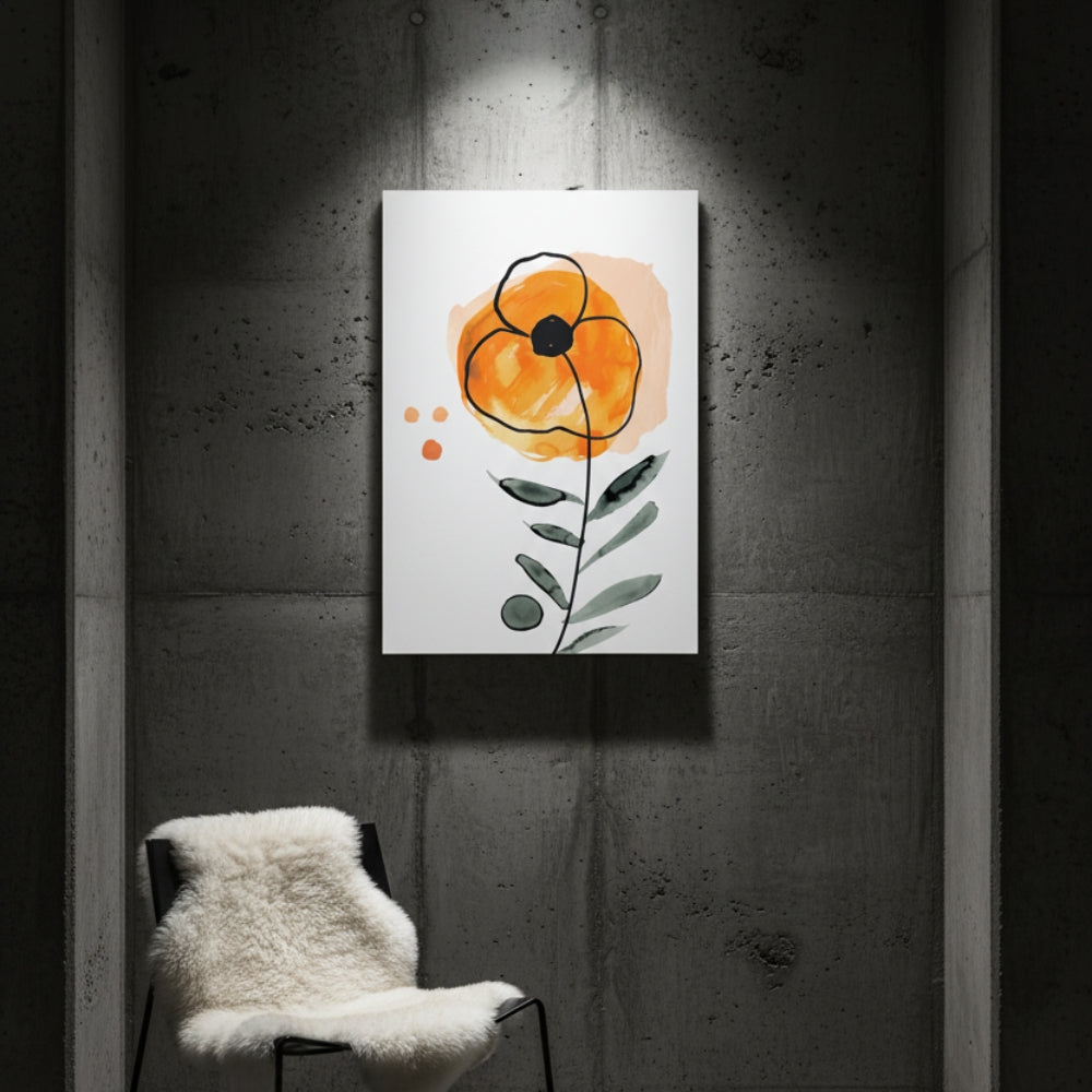 Vibrant Abstract Floral Canvas Print #32