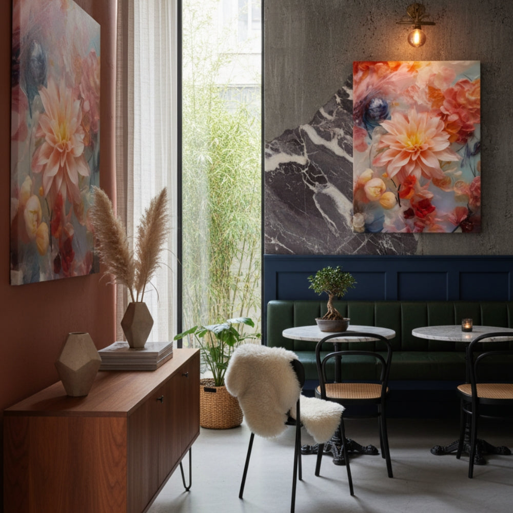 Vibrant Abstract Floral Canvas Print #41