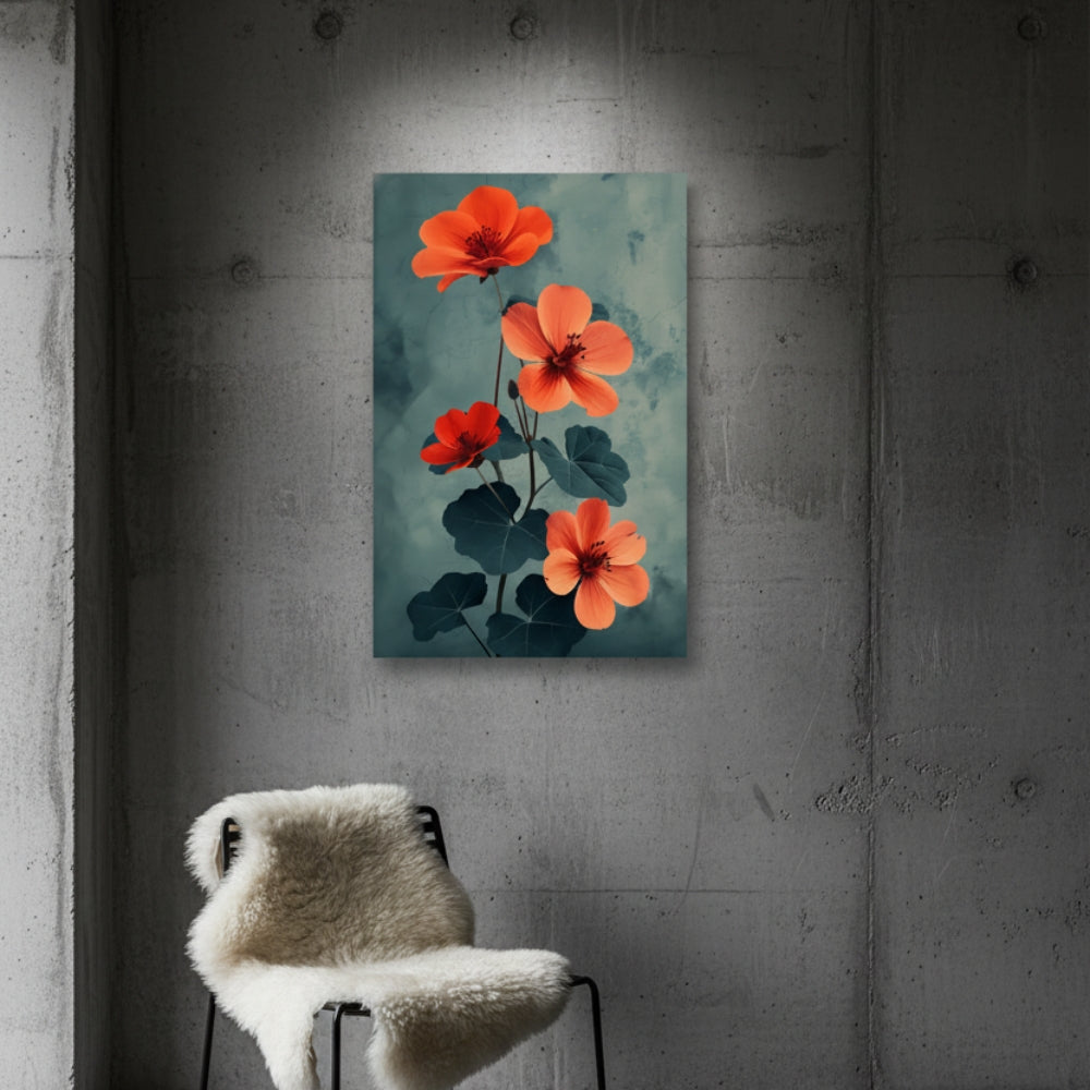 Vibrant Abstract Floral Canvas Print #30