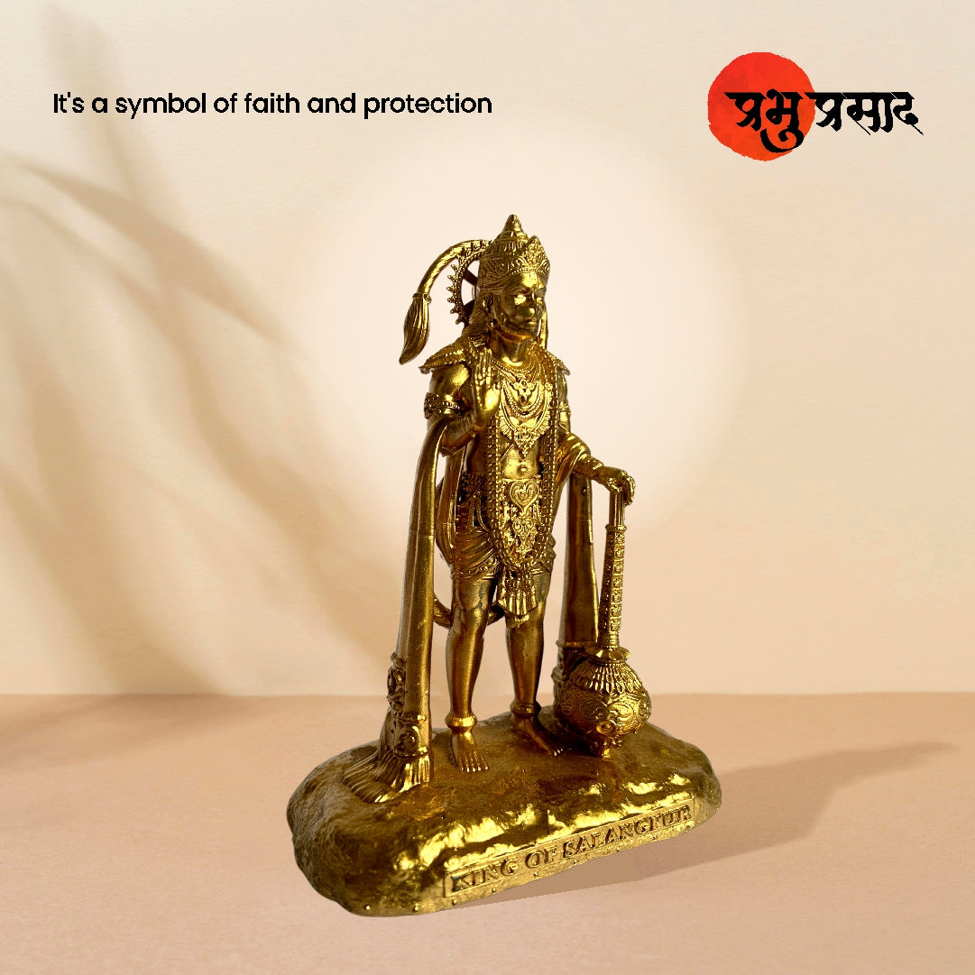King of Salangpur – Golden Hanuman Idol (4 Inch, Resin Murti)