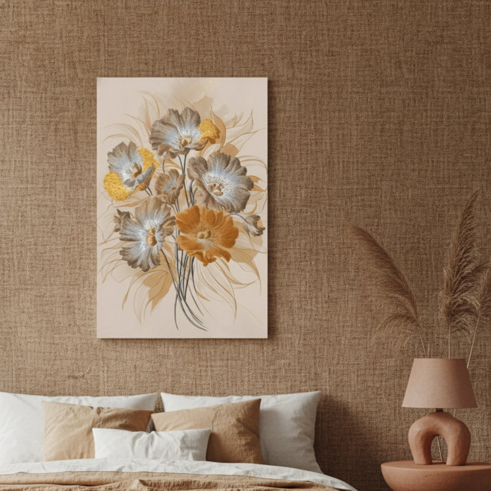 Vibrant Abstract Floral Canvas Print #22