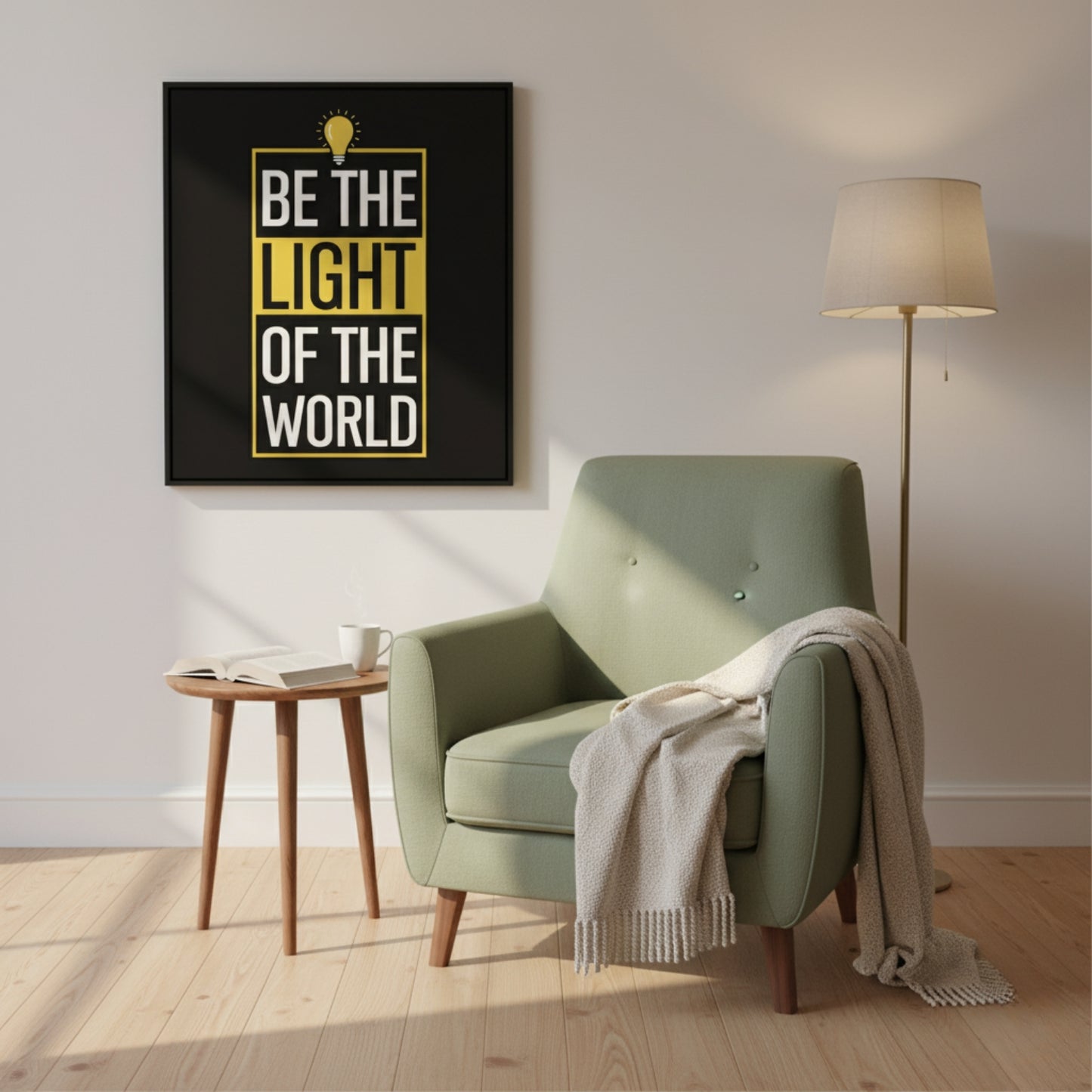 Be the Light of the World – Motivational Canvas Print for Office & Home Decor | Indi Trends