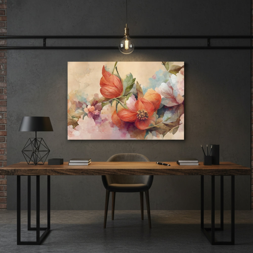 Pastel Flower Cloud Abstract Canvas