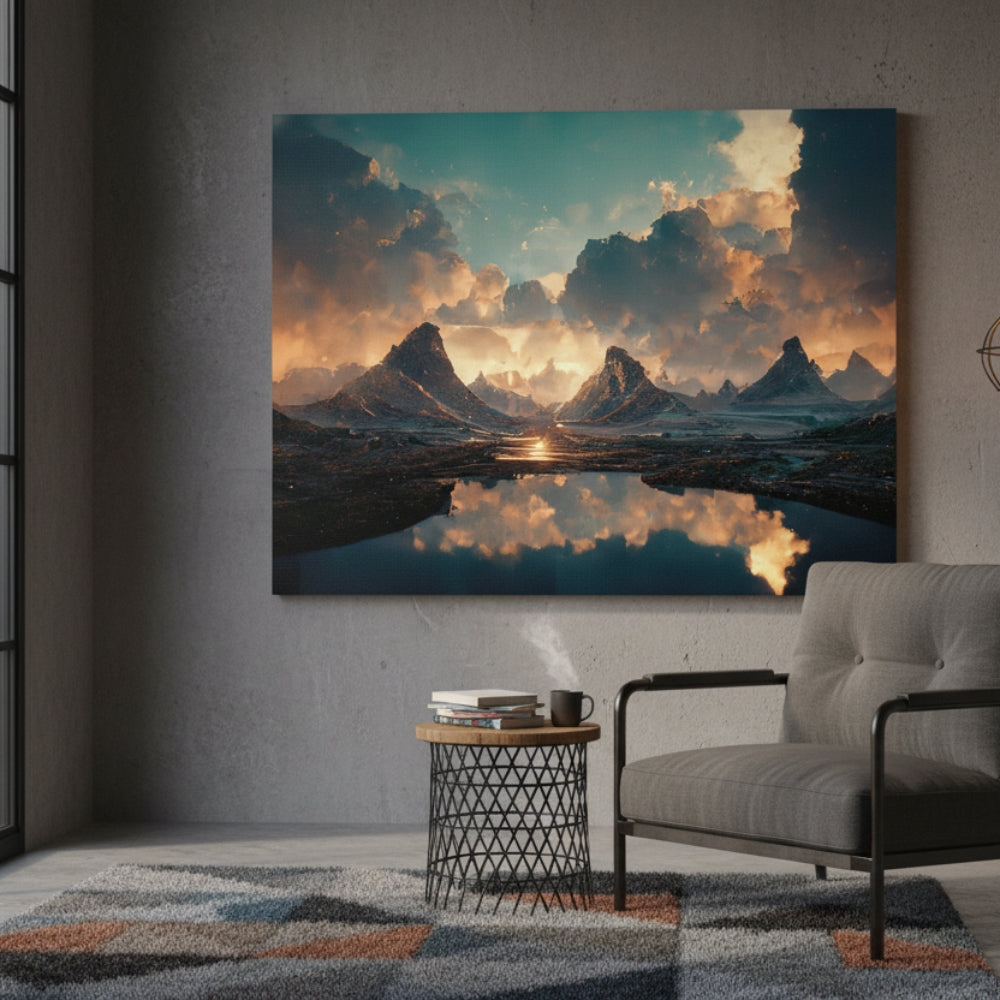 Mountain Reflection Canvas Print
