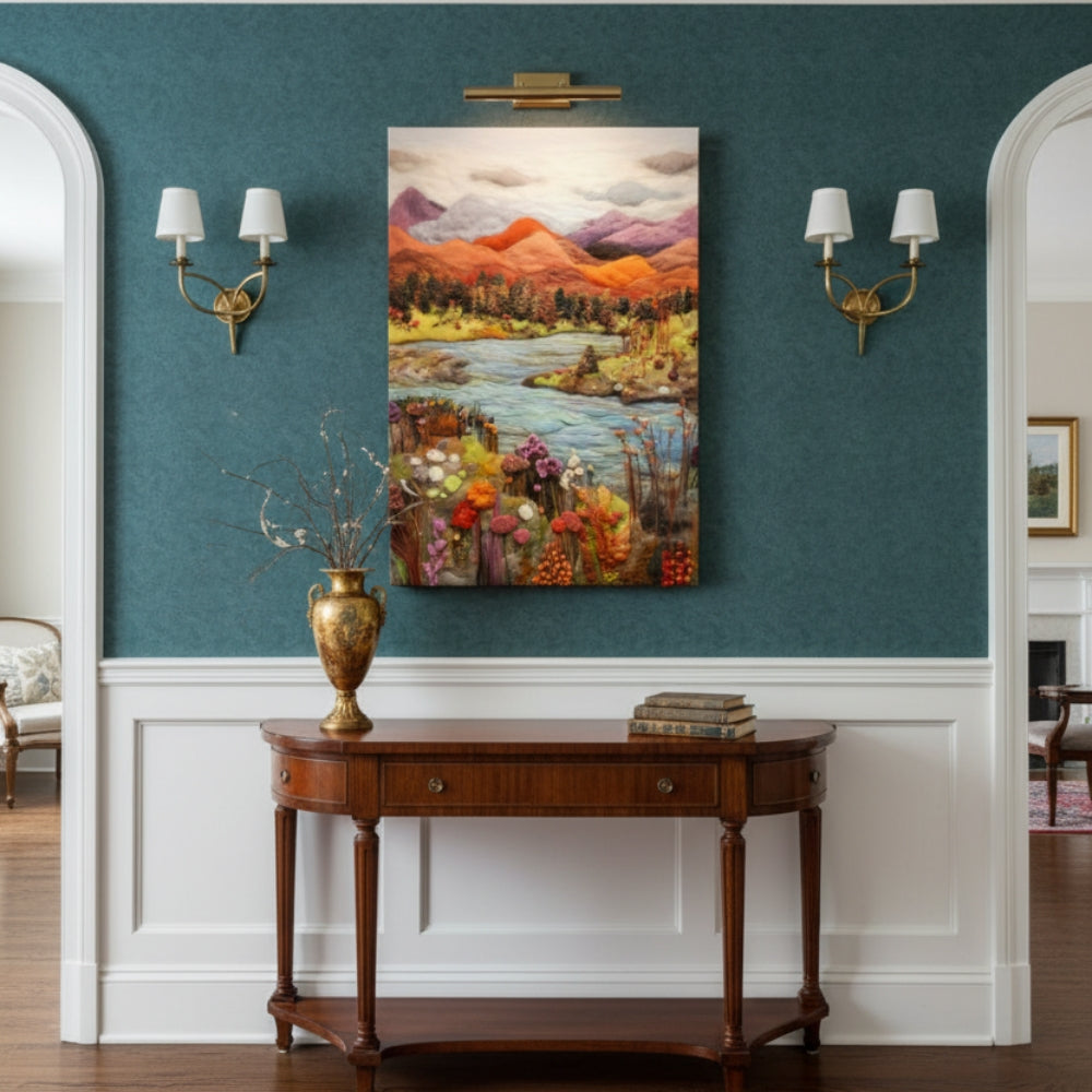 Vibrant Textured Flower Canvas