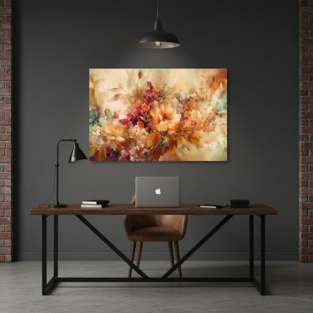 Bright Watercolor Flower Border Print