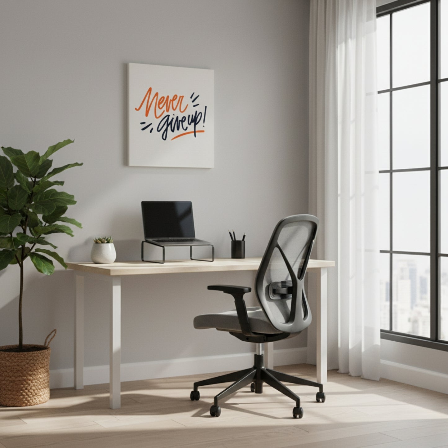 Never Give Up! – Short Motivational Quote on Persistence