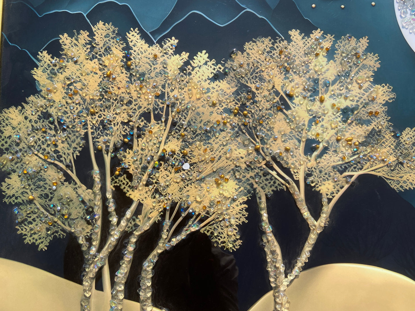 Premium Resin Landscape Wall Art | Crystal Embellished | 2×3 ft | Indi Trends