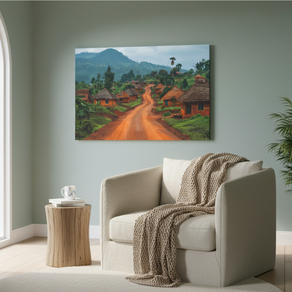 Vibrant Essence of Old Village Canvas #16