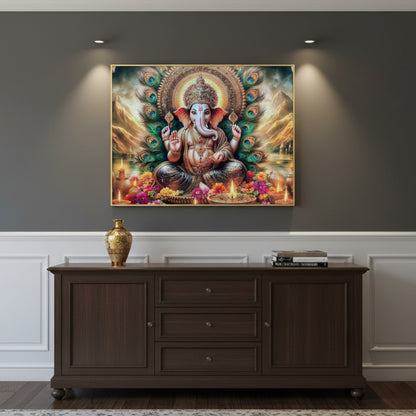 Lord Ganesha Resin Wall Art | Premium Handcrafted Spiritual Decor | High-Gloss Finish