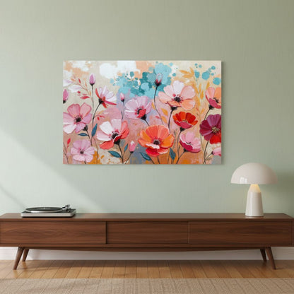Textured Impasto Floral Wall Art