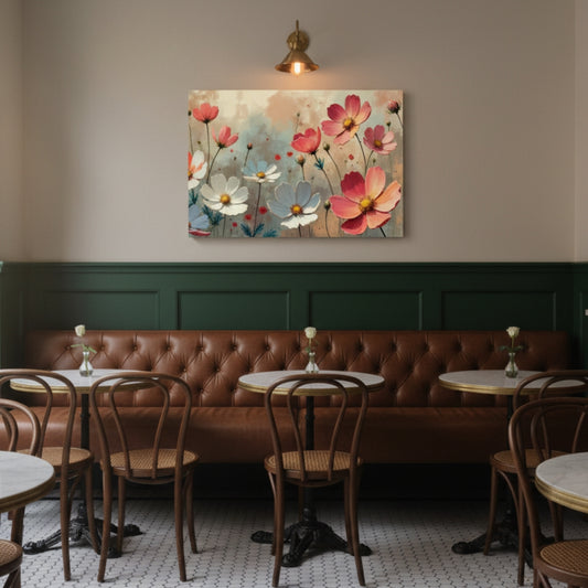 Vibrant Abstract Floral Canvas Print #37