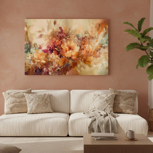 Bright Watercolor Flower Border Print