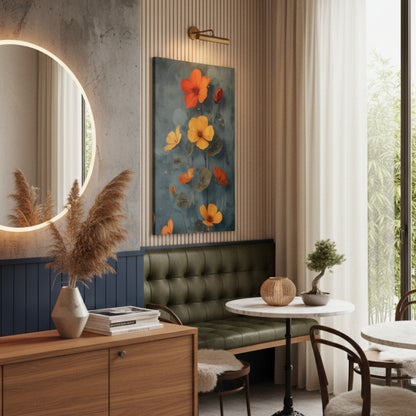 Vibrant Abstract Floral Canvas Print #31