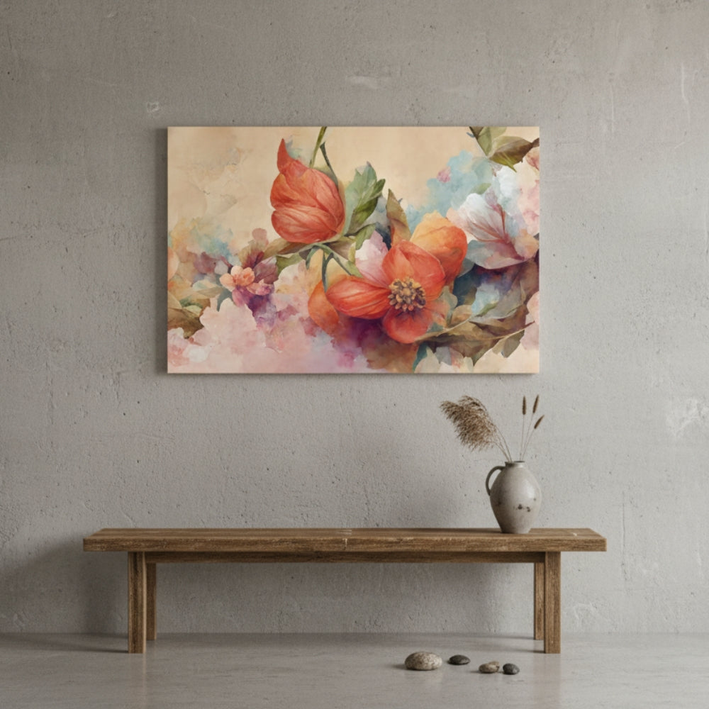 Pastel Flower Cloud Abstract Canvas