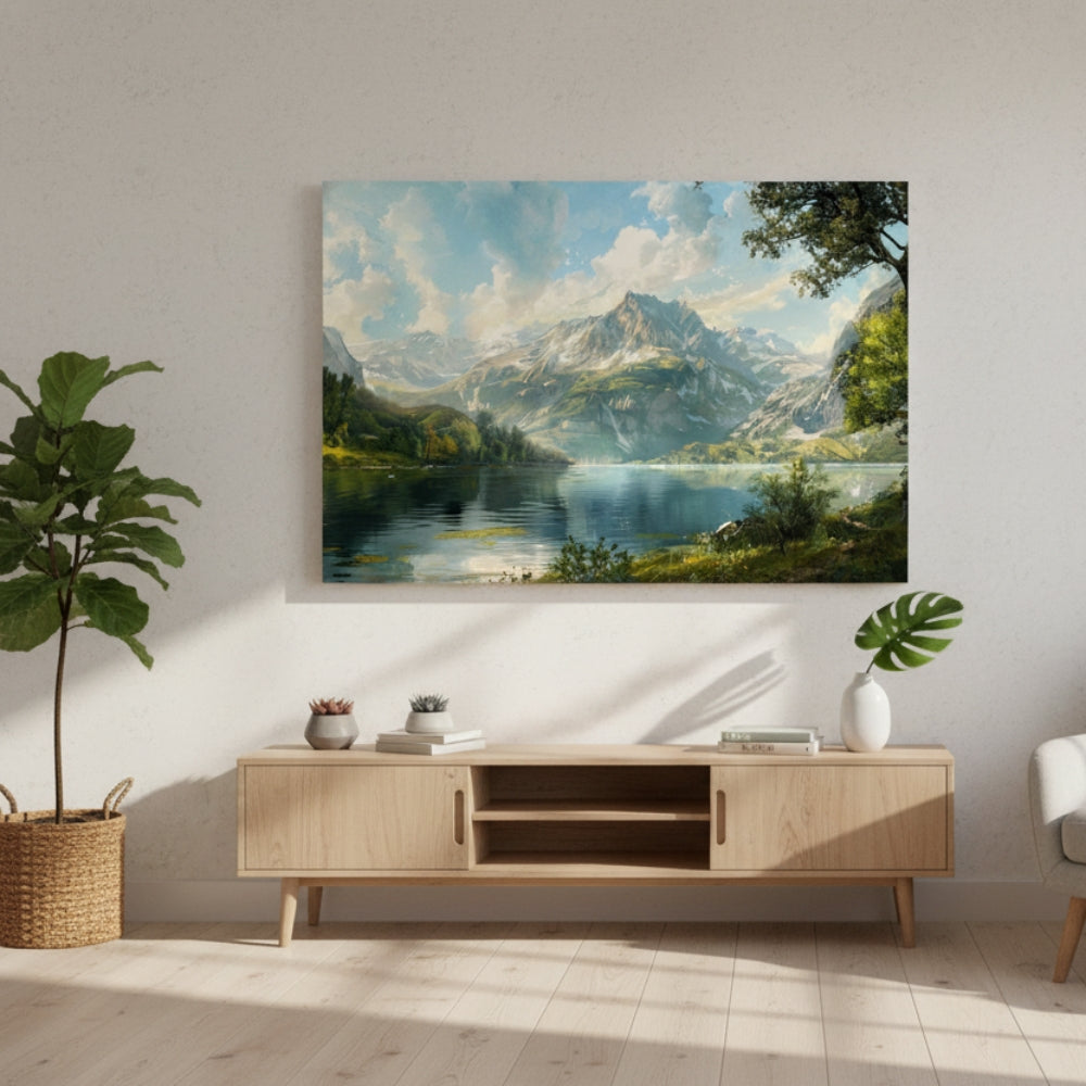 The Towering Granite Peaks Admiring Their Own Majestic Reflection In The Crystal Clear Waters Below