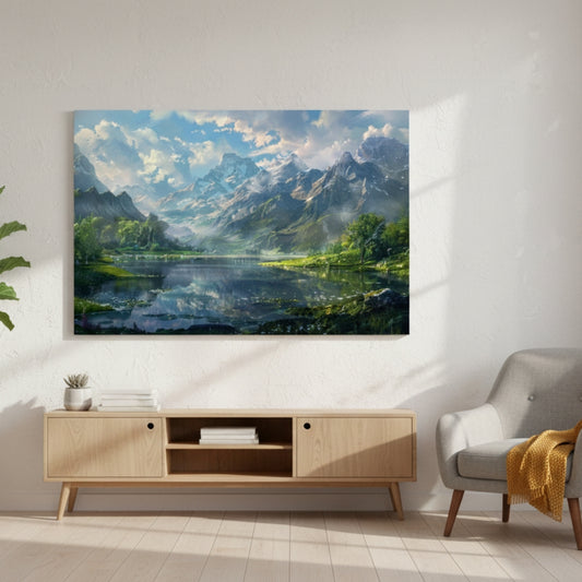 Mountain Peak Reflection Wall Art
