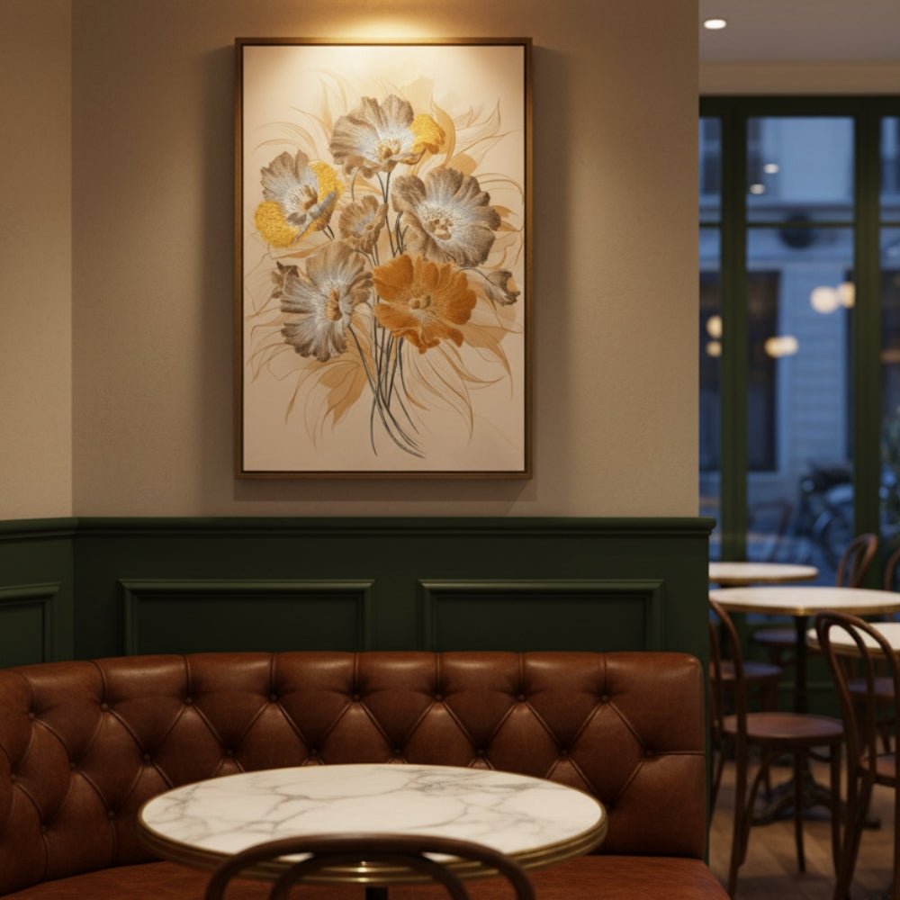 Vibrant Abstract Floral Canvas Print #22