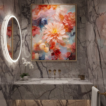 Vibrant Abstract Floral Canvas Print #41