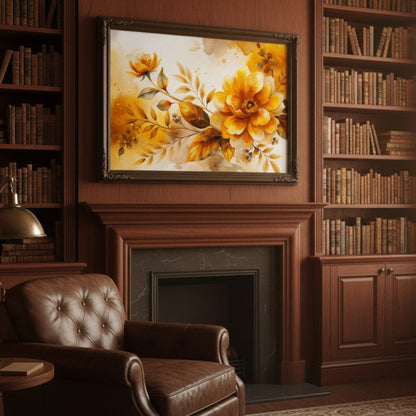 Rich Autumn Bouquet Abstract Canvas