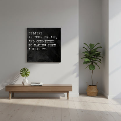 Dreams to Reality: The Power of Commitment – Actionable Goal Setting Quote