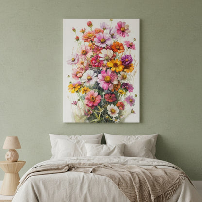 Vibrant Abstract Floral Canvas Print #43