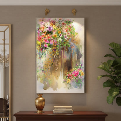 Vibrant Abstract Floral Canvas Print #55