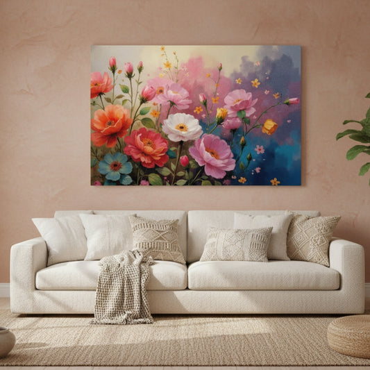 Dreamy Impressionist Floral Canvas