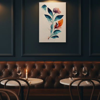 Vibrant Abstract Floral Canvas Print #40