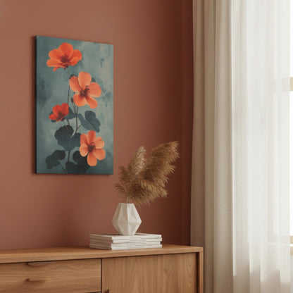 Vibrant Abstract Floral Canvas Print #30