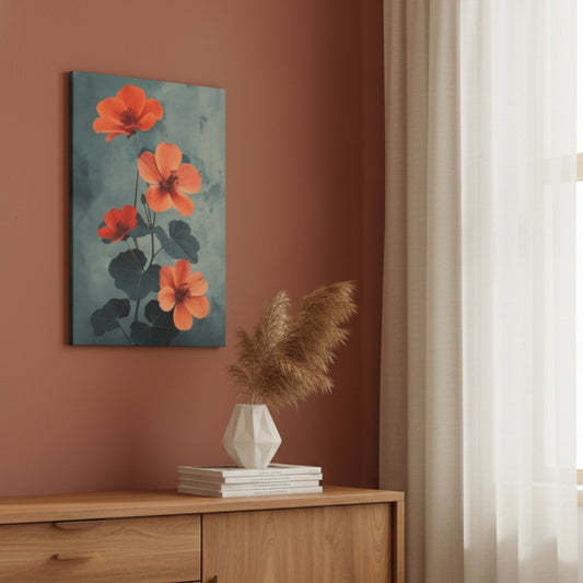 Vibrant Abstract Floral Canvas Print #30