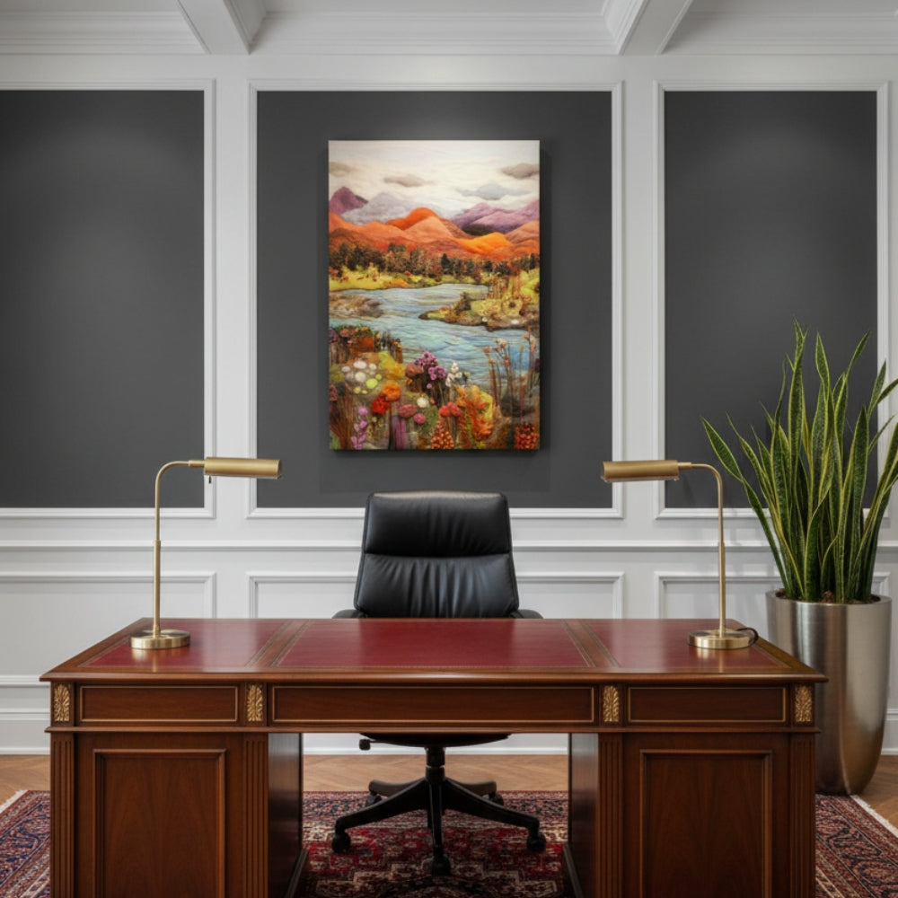 Vibrant Textured Flower Canvas