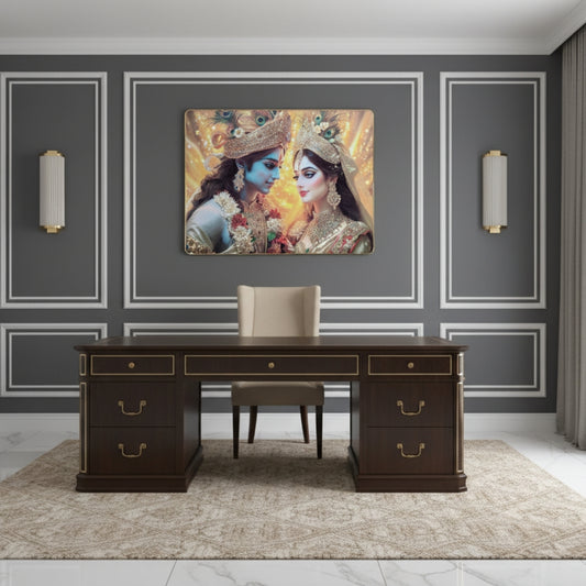 Regal Radha Krishna Divine Union Art
