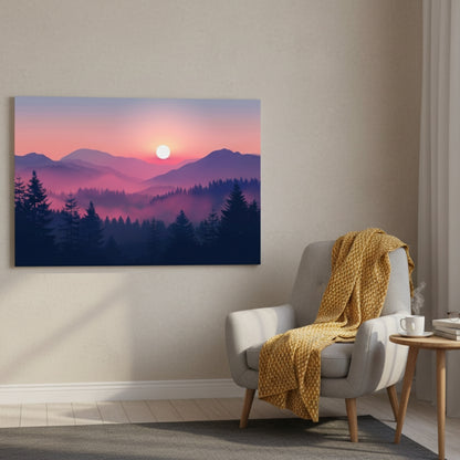 The Lonely Winding Road That Leads Towards The Warm Glowing Horizon As The Blue Sky Begins To Fade