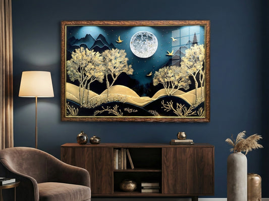 Premium Resin Landscape Wall Art | Crystal Embellished | 2×3 ft | Indi Trends