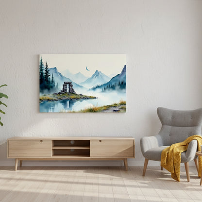 The Silent Stone Portal Standing Eternal Amidst Whispering Pines And Drifting Morning Mountain Fog