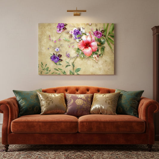 Vibrant Abstract Floral Canvas Print #59