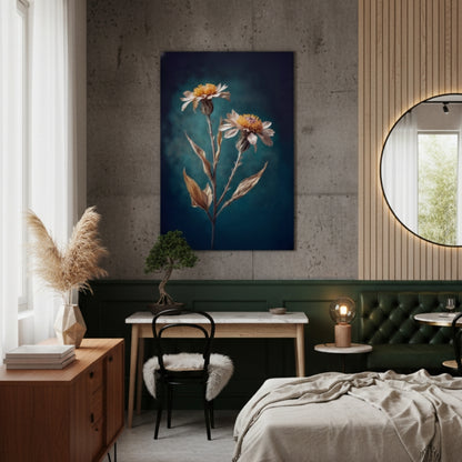 Vibrant Abstract Floral Canvas Print #19