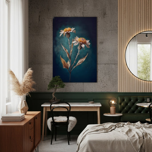 Vibrant Abstract Floral Canvas Print #19