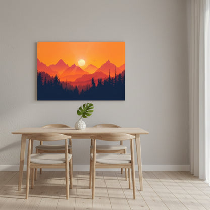 A Moment Of Perfect Stillness As The Burning Day Surrenders To The Cool Shadows Of The Coming Night