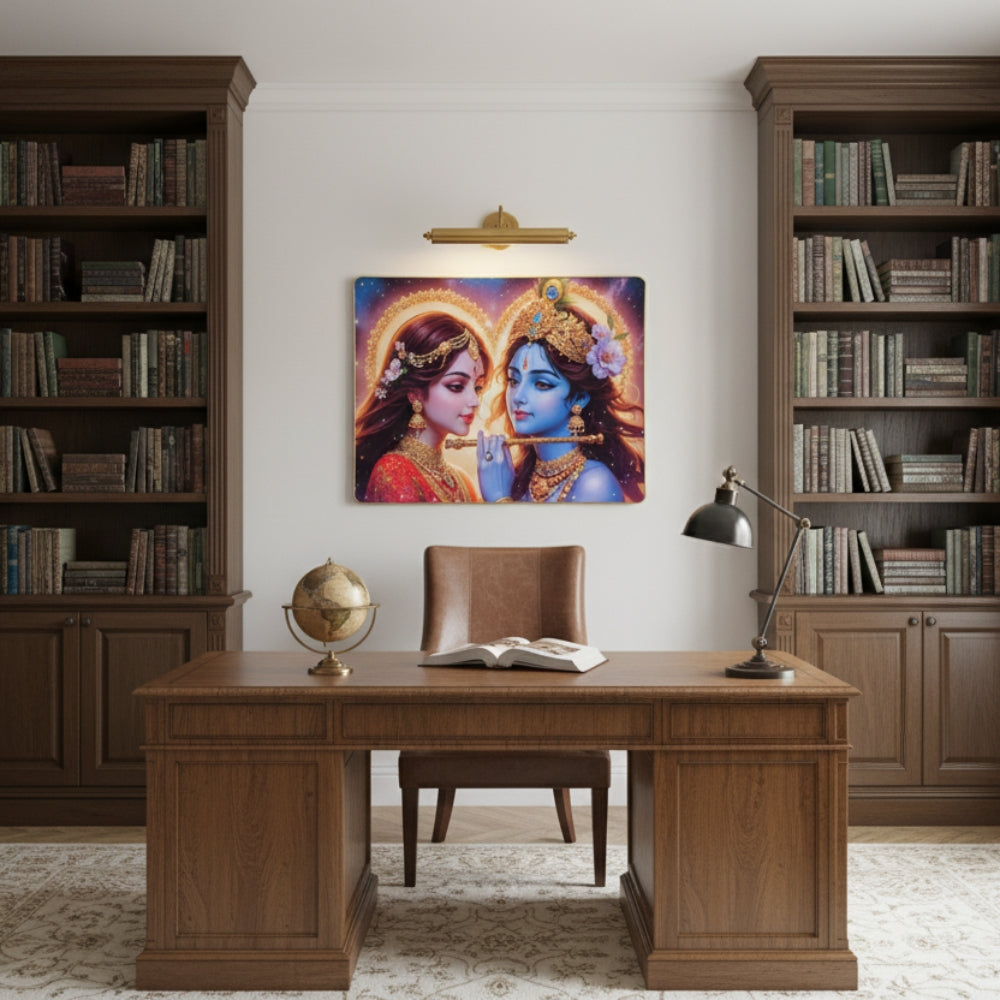 Vibrant Radha Krishna Divine Love Art
