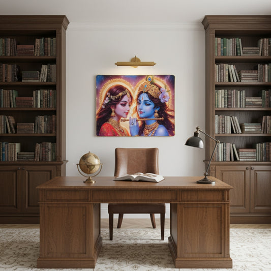 Vibrant Radha Krishna Divine Love Art