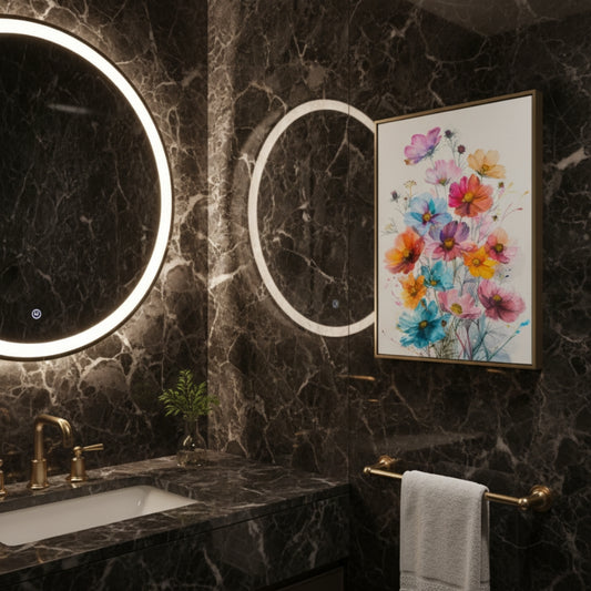 Vibrant Abstract Floral Canvas Print #42