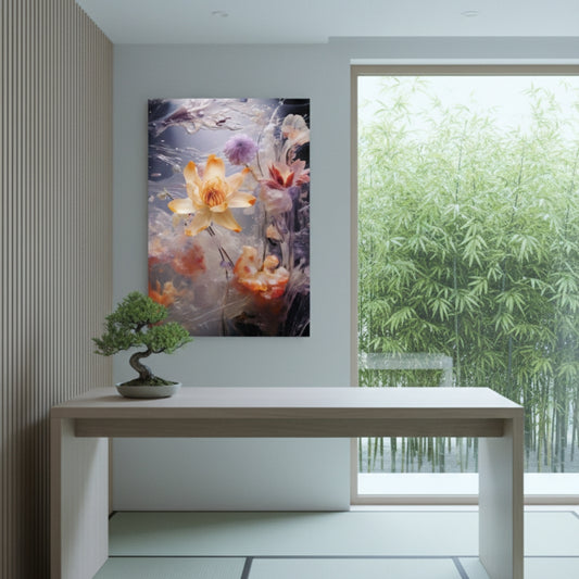 Vibrant Abstract Floral Canvas Print #47