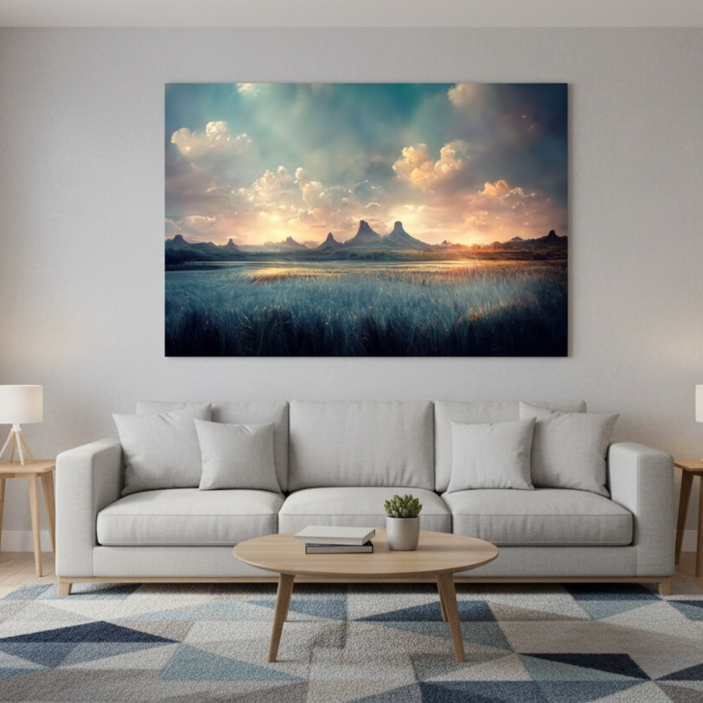 Epic Mountain Reflection Art