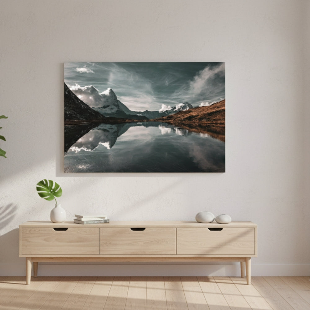 A Silent Conversation Between The Towering Granite Peaks And The Glassy Waters Of The Ancient Lake