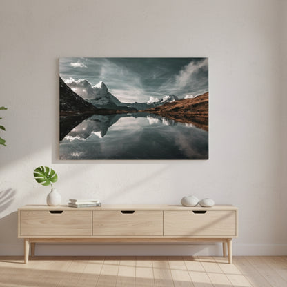 A Silent Conversation Between The Towering Granite Peaks And The Glassy Waters Of The Ancient Lake