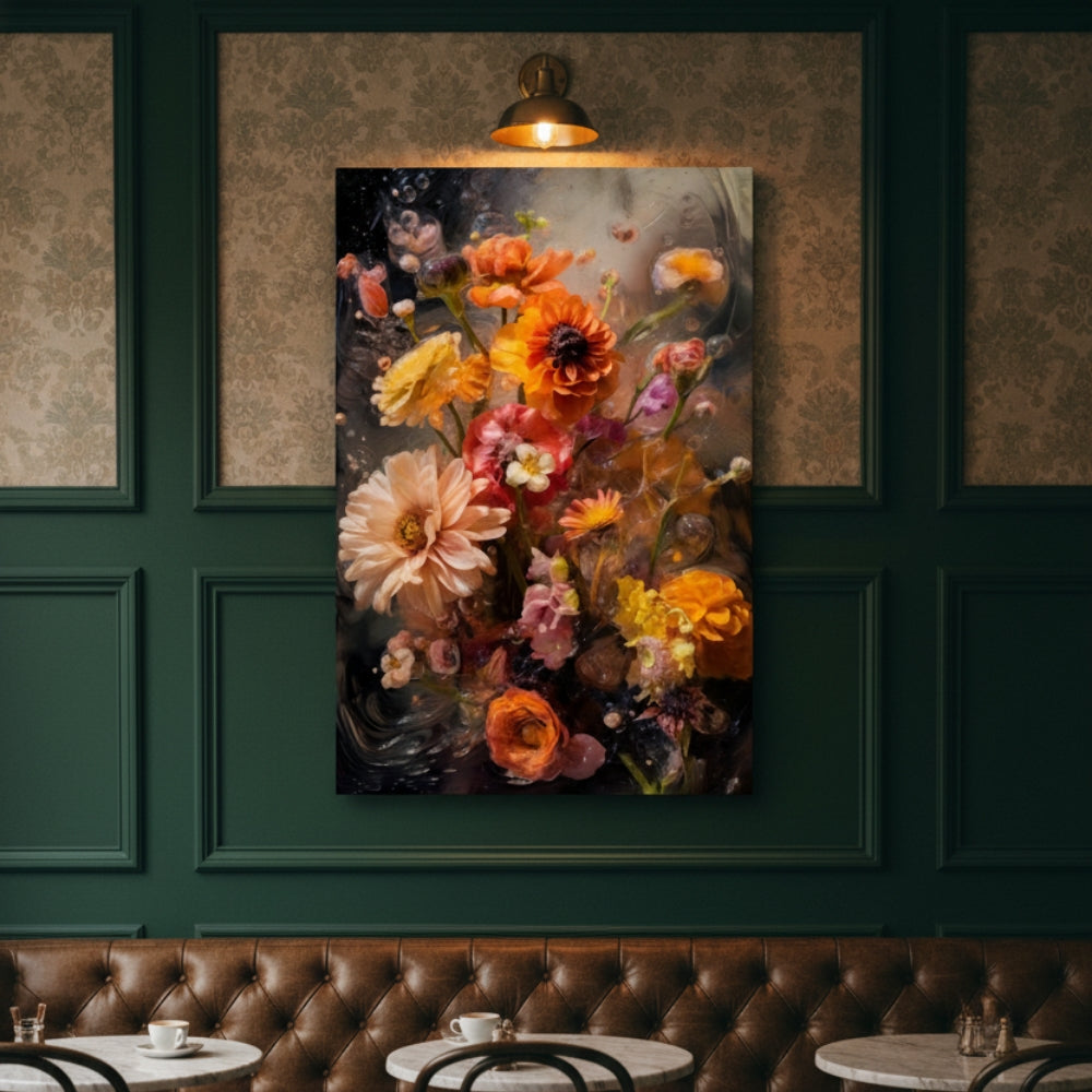 Vibrant Abstract Floral Canvas Print #46